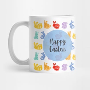 Happy Easter pattern bunnies Mug